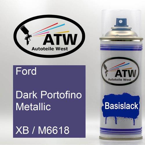 Ford, Dark Portofino Metallic, XB / M6618: 400ml Sprühdose, von ATW Autoteile West.